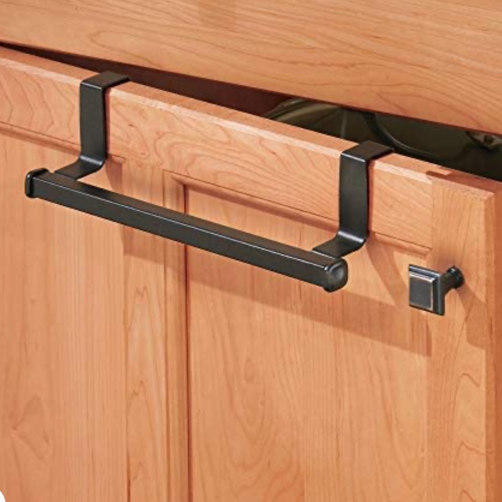 2 Oil Rubbed Bronze Over the Cabinet Towel Bars